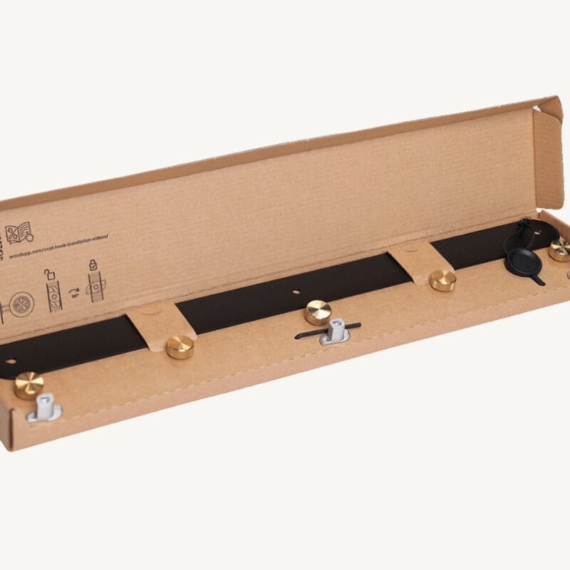 Norr knagerække X5 - Sort/messing